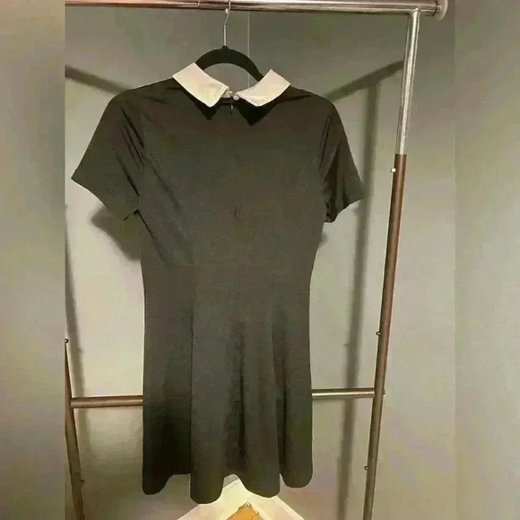 Women’s juniors Allegra K brand short black dress with white collar NWOT size‎ S - Picture 5 of 9